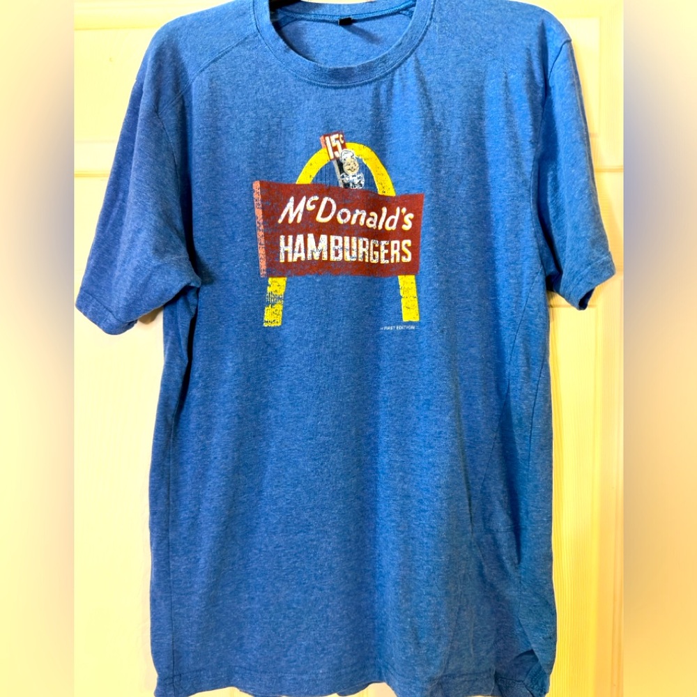 Vintage Blue McDonald's Tee with Yellow Arch Size M